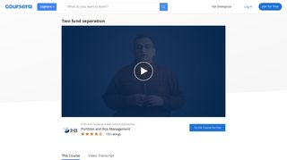 
                            2. Two fund separation - Concept of risk and return | Coursera