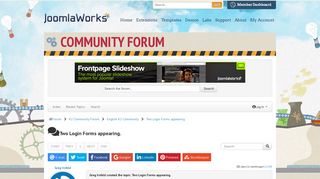 
                            6. Two Login Forms appearing. - Community Forum - JoomlaWorks