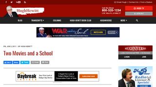 
                            2. Two Movies and a School « The Hugh Hewitt Show