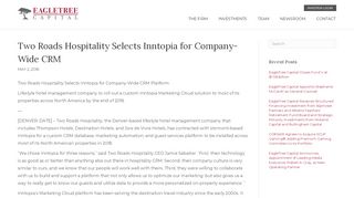 
                            10. Two Roads Hospitality Selects Inntopia for Company-Wide CRM ...