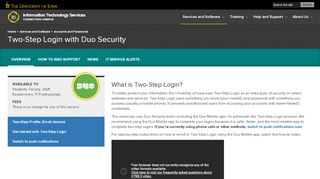 
                            13. Two-Step Login with Duo Security | Information Technology Services