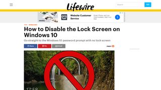 
                            7. Two Ways to Disable the Windows 10 Lock Screen - Lifewire