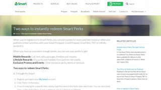 
                            5. Two ways to instantly redeem Smart Perks - Smartopedia - Help ...