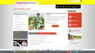 
                            11. Two Wheeler Loan – Apply for 2 Wheeler Loans - Mahindra Finance