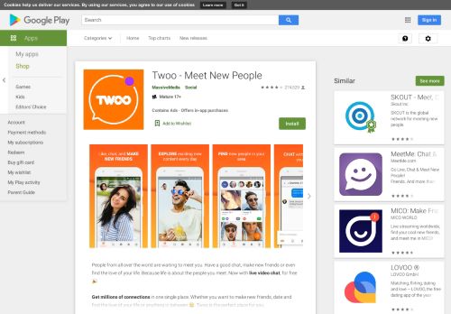 
                            2. Twoo - Conosci Nuove Persone - App su Google Play