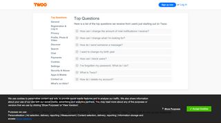 
                            5. Twoo - Meet New People - Frequently Asked Questions