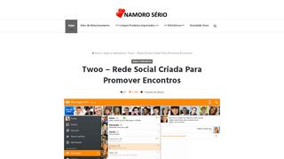 
                            5. Twoo - Rede Social Criada Para Promover Encontros - Namoro Sério