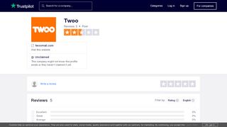 
                            4. Twoo Reviews | Read Customer Service Reviews of twoomail.com