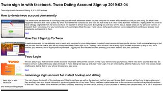 
                            12. Twoo sign in with facebook. How Can I Sign Up To Twoo. 2019-02-04