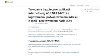 
                            1. Tworzenie bezpiecznej aplikacji sieci web ASP.NET MVC 5 z ...