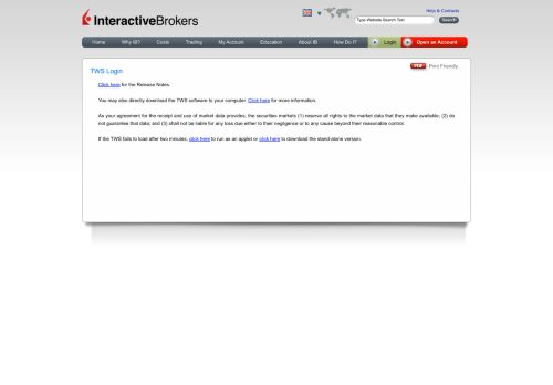 
                            4. TWS Login - Interactive Brokers
