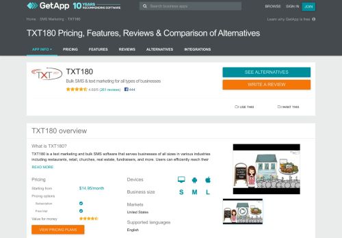 
                            12. TXT180 Pricing, Features, Reviews & Comparison of Alternatives ...