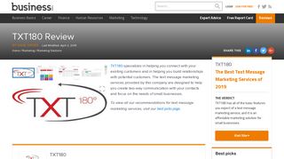 
                            5. TXT180 Review 2018 | Business.com