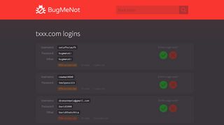 
                            1. txxx.com passwords - BugMeNot