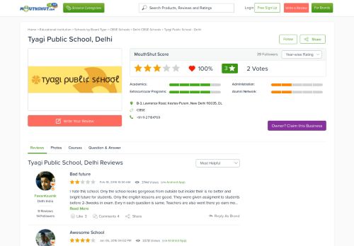 
                            11. TYAGI PUBLIC SCHOOL - DELHI Reviews, Schools, Private School ...