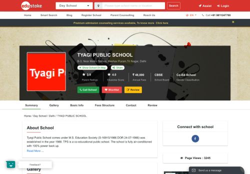 
                            10. TYAGI PUBLIC SCHOOL, Keshav Puram, Tri Nagar, Delhi | Fee ...