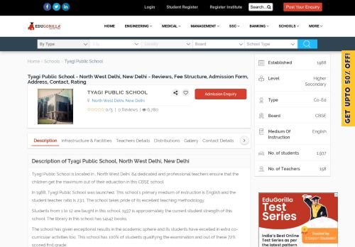 
                            13. Tyagi Public School - North West Delhi, New Delhi - Reviews, Fee ...