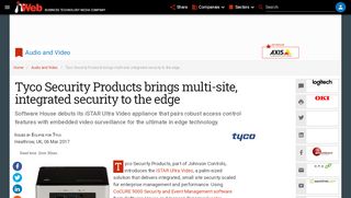 
                            8. Tyco Security Products brings multi-site, integrated security to the ...