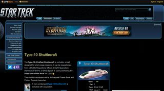 
                            12. Type-10 Shuttlecraft - Official Star Trek Online Wiki