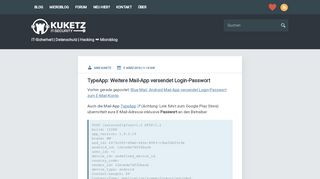 
                            8. TypeApp: Weitere Mail-App versendet Login-Passwort ⋆ Kuketz IT ...