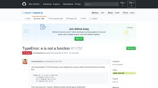 
                            2. TypeError: e is not a function · Issue #11757 · angular/angular.js · GitHub