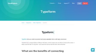 
                            11. Typeform Email Marketing - Email Integrations | SendPulse