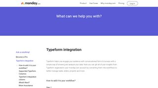
                            5. Typeform integration – Hey. Ask us anything! - Support - Monday