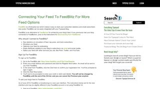 
                            13. Typepad Knowledge Base: Connecting Your Feed To FeedBlitz For ...