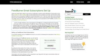 
                            12. Typepad Knowledge Base: FeedBurner Email Subscriptions Set Up
