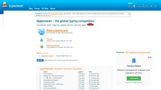 
                            13. TypeRacer - Test your typing speed and learn to type faster. Free ...