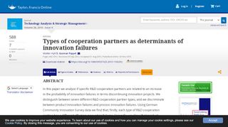 
                            12. Types of cooperation partners as determinants of innovation failures ...