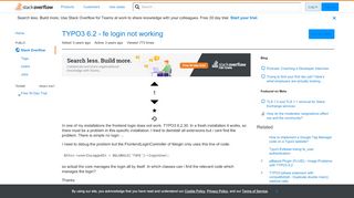 
                            5. TYPO3 6.2 - fe login not working - Stack Overflow