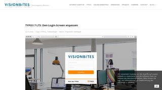 
                            7. TYPO3 7 LTS: Den Login-Screen anpassen - visionbites Internetagentur