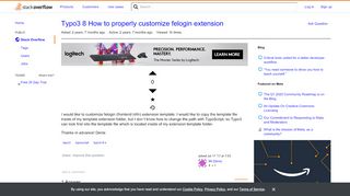 
                            9. Typo3 8 How to properly customize felogin extension - Stack Overflow