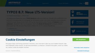 
                            11. TYPO3 8.7: Neue LTS-Version! - Mittwald