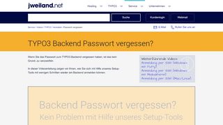 
                            2. TYPO3 Backend Passwort vergessen? - jweiland.net