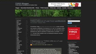 
                            11. TYPO3 CMS 6.2.17 und 7.6.2 veröffentlicht - TYPO3 Blogger | TYPO3 ...