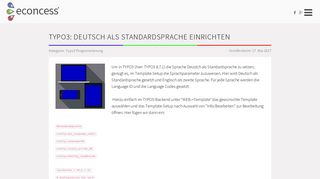 
                            7. TYPO3: Deutsch als Standardsprache einrichten - Econcess
