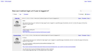 
                            9. TYPO3 English - How can I redirect login url if user is logged in?