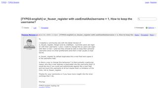 
                            9. [TYPO3-english] sr_feuser_register with useEmailAsUsername = 1 ...