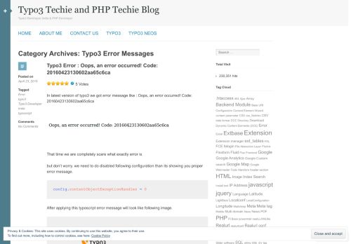 
                            10. Typo3 Error Messages | Typo3 Techie and PHP Techie Blog