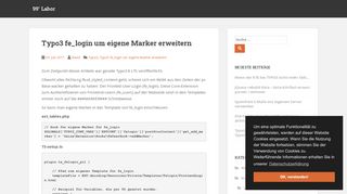 
                            10. Typo3 fe_login um eigene Marker erweitern ° 99° Labor