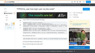 
                            7. TYPO3 fe_user how login user via php code? - Stack Overflow