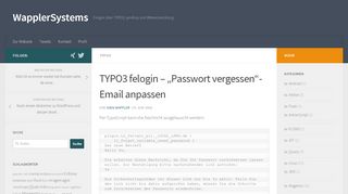 
                            12. TYPO3 felogin – „Passwort vergessen“-Email anpassen ...