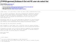 
                            3. [TYPO3-german] Extbase 6 Ext mit FE user als select list - Mailing ...