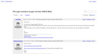 
                            9. TYPO3 German - FE-Login erweitern (Login mit User UND E-Mail)
