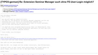 
                            7. [TYPO3-german] Re: Extension Seminar Manager auch ohne FE-User ...