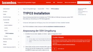 
                            12. TYPO3 Installation - Support & Oft gestellte Fragen