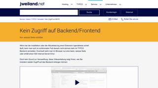 
                            3. TYPO3: Kein Zugriff auf Backend/Frontend beheben - jweiland.net