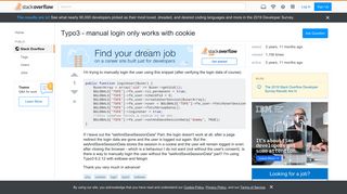 
                            12. Typo3 - manual login only works with cookie - Stack Overflow